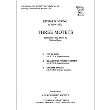 Three MotetsVocal score by Dering Richard for SATB