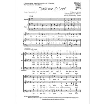 Teach me O LordVocal score by Byrd William for SATB