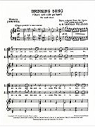 Drinking Song by Vaughan Williams Ralph for TTBB