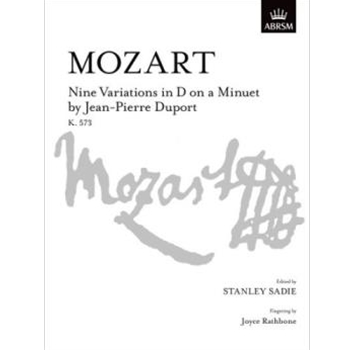 Nine Variations in D on a Minuet by Jean-Pierre Duport, K. 573