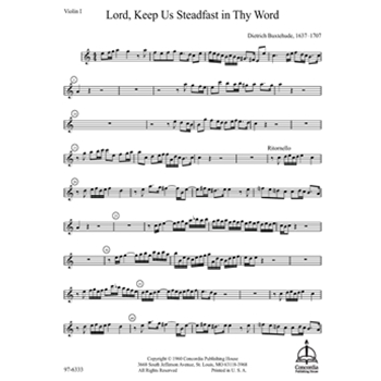 Lord, Keep Us Steadfast in Thy Word / Erhalt uns, Herr, bei deinem Wort (Violin 1)