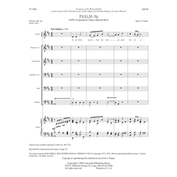 Psalm 96 (Full Score)