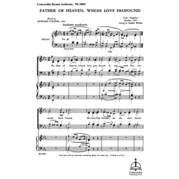 Father of Heaven whose Love Profound by Willan Henry for SATB