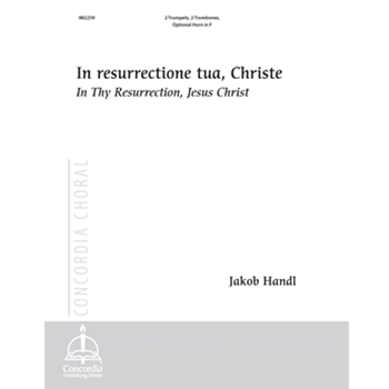 In resurrectione tua, Christe (Instrumental Parts)