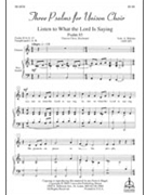 Three Psalms for Unison Choirs
