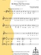 We Believe That This Is Jesus by - Sedio Mark - for SATB a cappella