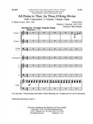 All Praise To Thee For Thou O King Divin by - Bender Mark - for SAB and Piano