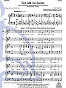For All The Saints by - Behnke John A - for SATB