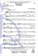Benediction by von Kampen David for SATB