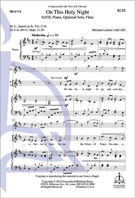 On This Holy Night by Larkin Michael for SATB