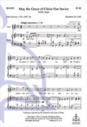 May the Grace of Christ Our Savior by Culli Benjamin M John Newton for SATB and Organ