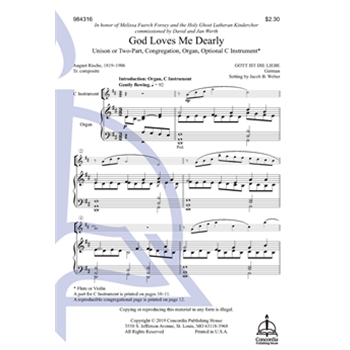 God Loves Me Dearly (Weber)