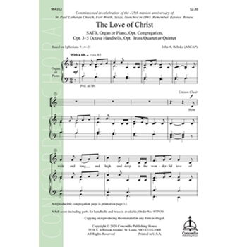 The Love of Christ (Choral Score)