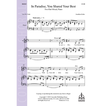 In Paradise, You Shared Your Best