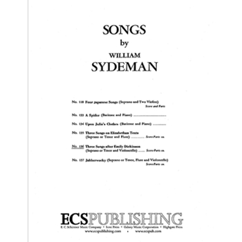 Three Songs After Emily Dickinson