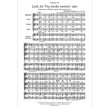Lord, For Thy Tender Mercies' Sake