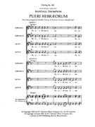 Pueri Hebraeorum by Thompson Randall for SSAA/SSAA double Choir