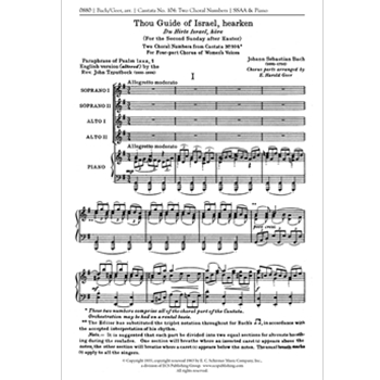 Cantata 104: Thou Guide of Israel, Hearken-Du Hirte Israel, hoere