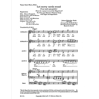 Magnificat: Let Merry Carols Sound (Freut euch und jubilirt), BWV 243a