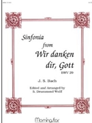 Sinfonia From Wir Danken Dir Gott by Bach Johann Sebastian - Wolff S Drummond - for Organ Solo