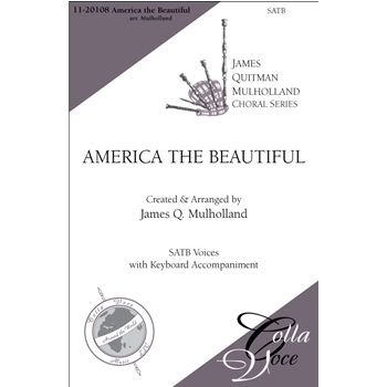 America The Beautiful A Festival Finale by Ward Samuel A - Mulholland James - for SATB w/ban
