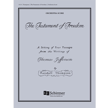 The Testament of Freedom (Additional Orchestra Score)