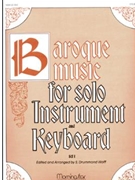Baroque Music For Solo Instr & Keyboard by Wolff S Drummond - Wolff S Drummond - for Vocal Solo - Low Voice