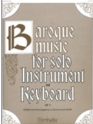 Baroque Music For Solo Instr & Keyboard by Wolff S Drummond - Wolff S Drummond - for Vocal Solo - Low Voice