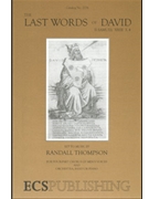 Last Words Of David by Thompson Randall for TTB/TBB/TTBB