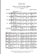 Glory To God In The Highest by Thompson Randall for SATB