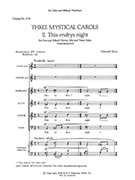 Three Mystical Carols: This Endrys Night