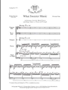 What Sweeter Music by Fink Michael Herrick Robert for SATB