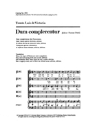 Dum Complerentur (And When the Day of Pentecost)