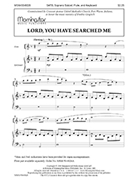 Lord You Have Searched Me by Hobby Robert A for SATB Soprano Solo