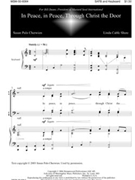 In Peace In Peace Through Christ The Doo by Shute Linda Cable for SATB