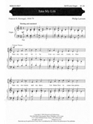 Take My Life by Lawson Philip for SATB