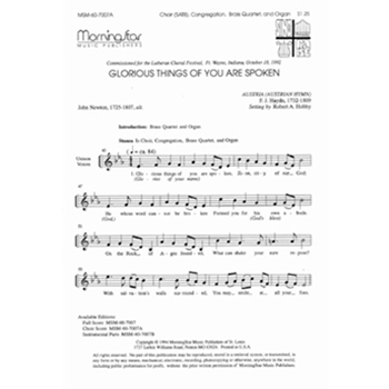Glorious Things of You Are Spoken (Full Score)