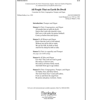 All People That on Earth Do Dwell (Choral Score)