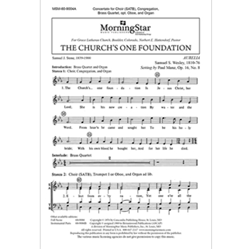 Church's One Foundation by Manz Paul for SATB and Congregation