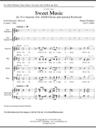 Sweet Music by Pinkham Daniel for Two Soprano Soli SATB
