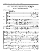 Into Your Hands I Commend My Spirit by Ferko Frank for SATB