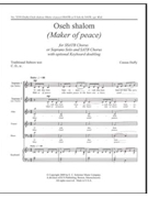 Oseh Shalom by Duffy Coreen for SATB a cappella