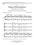 Songs of Remembrance: 2. And if thou wilt, remember