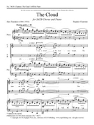 Cloud by Chatman Stephen TeasdaleSara for SATB