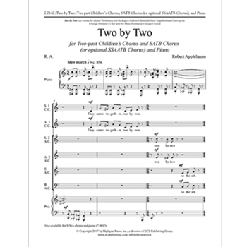 Two by Two by Applebaum Robert for SATB and 2-Part