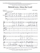Behold Now Bless The Lord by Sharpe Carlyle for SATB