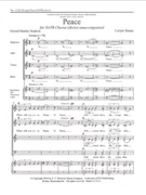Peace by Sharpe Carlyle Manley Hopkins Gerard for SATB divisi a cappella