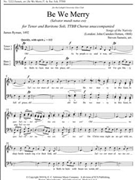 Be We Merry by Sametz Steven Ryman James for Tenor/Bass soli TTB/TBB/TTBB a cappella