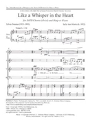 Like A Whisper In The Heart by Morris Sally Ann Dunstan Sylvia for SATB divisi