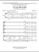 I Love The Lord by Conte David for SATB
